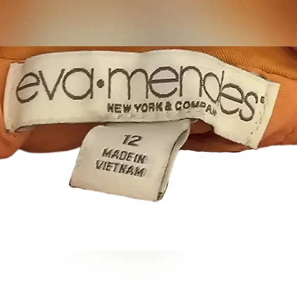 Eva Mendes by NY&Company, Size 12, Orange Strapless Dress - Picture 7 of 10